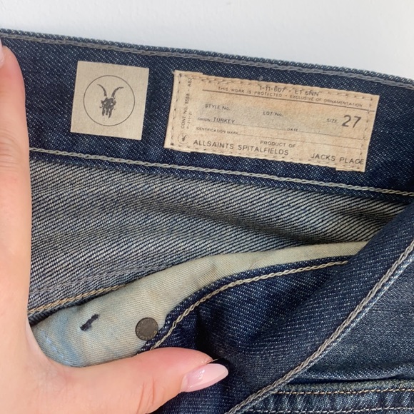 All Saints Drop Crotch Baggy Jeans W27 - Picture 6 of 8